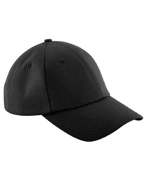 Beechfield Unisex Authentieke 6 Paneel Honkbalpet (Zwart)