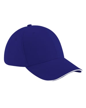 Beechfield Volwassenen Unisex Athleisure Cotton Baseball Cap (Franse marine / Wit)