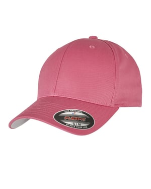 Flexfit Wollige gekamde muts (Donkerroze)