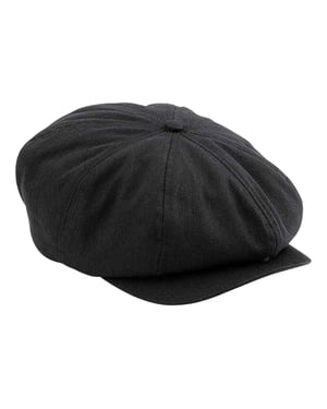 Beechfield 5 Paneel Newsboy Cap (Zwart)