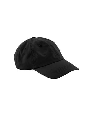Beechfield Baseballpet met Paneel van Biologisch Katoen (Zwart)