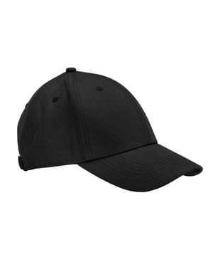 Beechfield EarthAware Organic Cotton Canvas 6 Paneel Cap (Zwart)