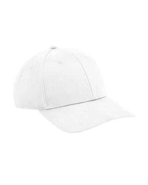 Beechfield Urbanwear 6 Paneel Snapback Cap (Wit)