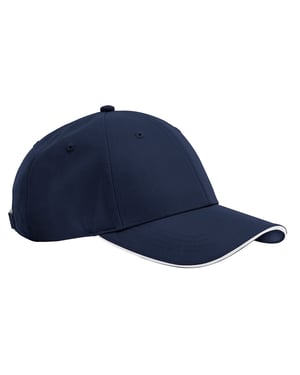 Beechfield Team Sports-Tech Baseballpet (Franse marine / Wit)
