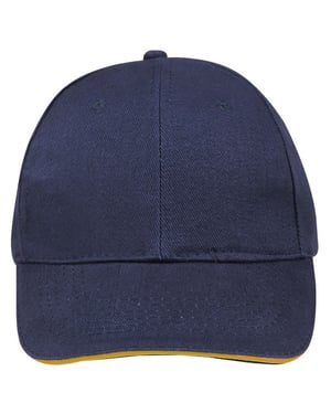 SOLS Buffalo 6 panel baseballpet (Franse marine/Neon Orange)