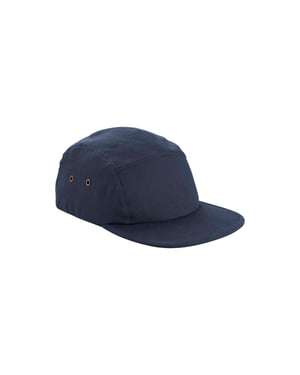 Beechfield Unisex Volwassen Biologisch Katoenen Honkbalpet met 5 Panelen (Marine Oxford)