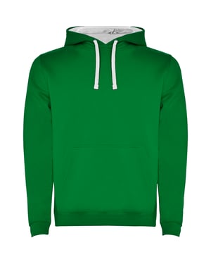 Roly Heren Urban Hoodie (Kelly Groen/Wit)