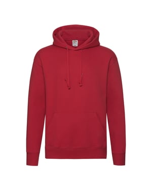 Fruit of the Loom Premium Hoodie för män (Röd)