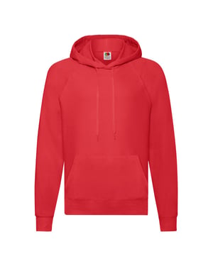 Fruit of the Loom Heren Lichtgewicht Pullover Hoodie (Rood)