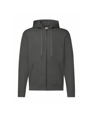 Fruit of the Loom Klassisk huvtröja för män (Ljus grafit)