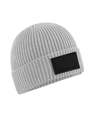 Beechfield Fashion Patch muts (Lichtgrijs/zwart)
