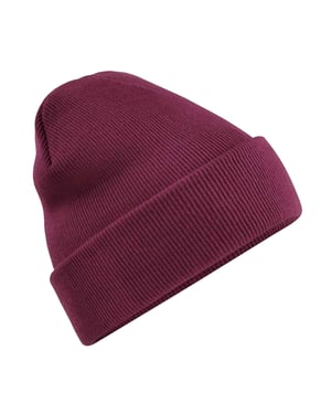 Beechfield Volwassenen van Unisex Originele geboeide Beanie (Bourgondië)