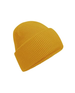 Beechfield Unisex Classic Engineered Crown Beanie voor volwassenen (Mosterd)