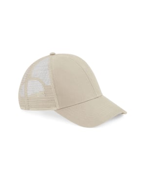 Beechfield Unisex Organic Cotton Trucker Cap voor volwassenen (Zand)