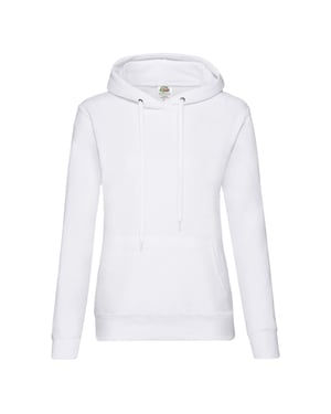 Fruit of the Loom Dames/Dames Klassieke Effen Hoodie (Wit)