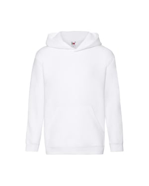 Fruit of the Loom Kinder/Kids Premium Effen Hoodie (Wit)