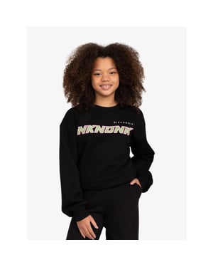 Nik & Nik Meisjes sweater racer zwart