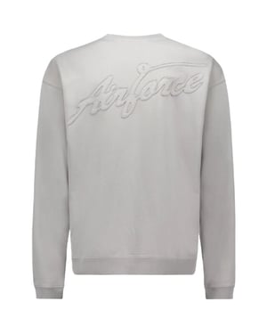 Airforce Sweater wording paloma grey
