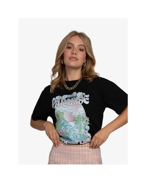 Nikkie Dames t-shirt paradise zwart
