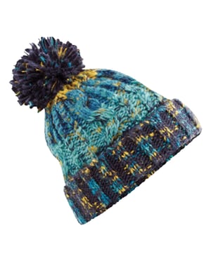 Beechfield Vrouwen/dames Kurkentrekker Pom Pom Beanie (Marineblauw)