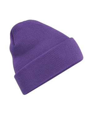 Beechfield Volwassenen van Unisex Originele geboeide Beanie (Paars)