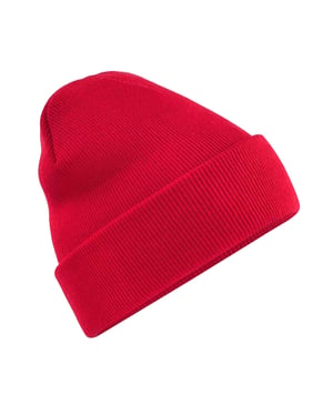 Beechfield Volwassenen van Unisex Originele geboeide Beanie (Klassiek rood)