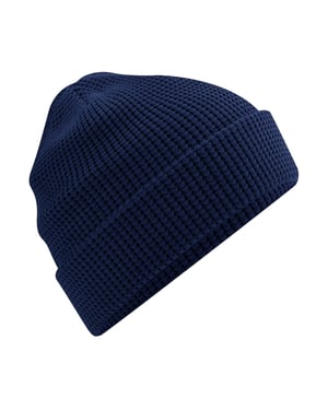 Beechfield Wafelmuts van biologisch katoen (Marine Oxford)