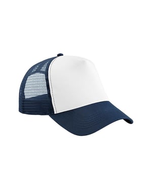 Beechfield Kinder/Kids Snapback Trucker Cap (Franse marine / Wit)