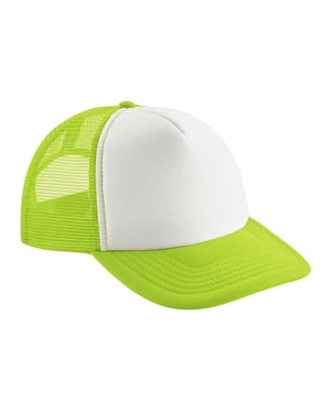 Beechfield Kinder/Kinder Vintage Trucker Cap (Kalk groen/wit)