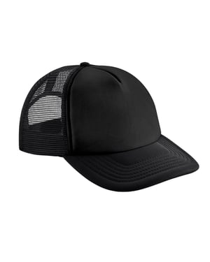 Beechfield Kinder/Kinder Vintage Trucker Cap (Zwart/Zwart)