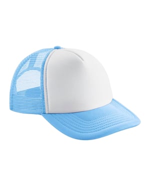 Beechfield Kinder/Kinder Vintage Trucker Cap (Hemelsblauw/Wit)