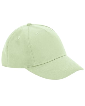 Beechfield 5 Panelen Biologisch Katoenen Baseball Cap (Pistachio)