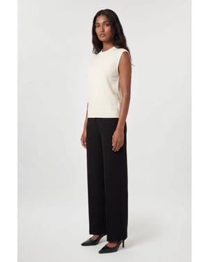 Compact Stretch Tailored Wide Leg Trouser