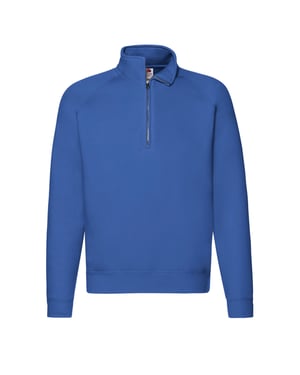 Fruit of the Loom Premium Sweatshirt med dragkedja och halsringning för herrar (Kunglig blå)