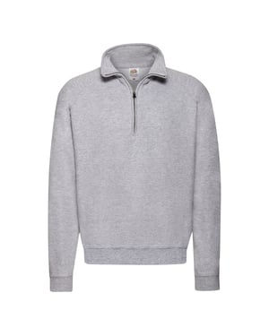 Fruit of the Loom Heren Klassiek Sweatshirt met Ritssluiting (Heide Grijs)