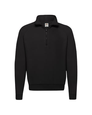 Fruit of the Loom Klassisk sweatshirt med dragkedja för herrar (Svart)
