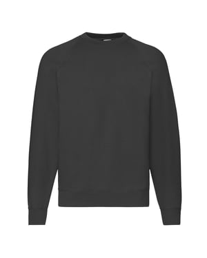 Fruit of the Loom Heren Klassiek Raglan Sweatshirt (Zwart)