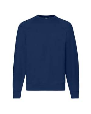 Fruit of the Loom Klassisk raglan-sweatshirt för män (Marinblått)