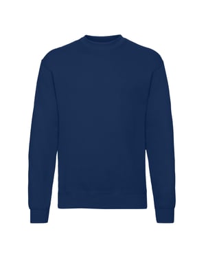 Fruit of the Loom Klassisk Set-in Sweatshirt för herrar (Marinblått)