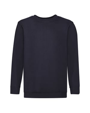 Fruit of the Loom Kinder/Kids Klassiek Sweatshirt met Inzet (Deep Navy)