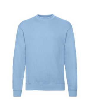 Fruit of the Loom Heren Klassiek Ingelegd Sweatshirt (Hemelsblauw)
