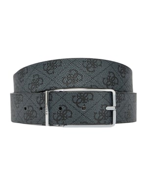 Guess Heren Bmaglo Riem Omkeerbaar rundleer (Grijs)