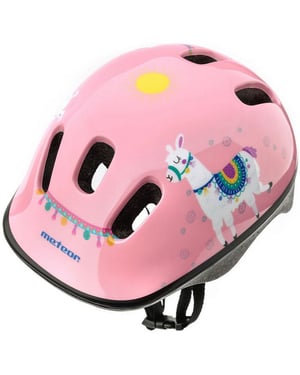 Meteor Lama kinderfietshelm (Roze)