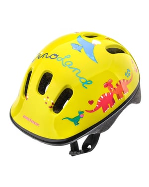 Meteor Kinder/Kinder Dinosaurus Fietshelm (Geel)