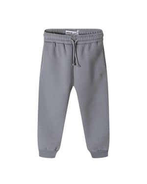 Minoti Meisjes Fleece Joggingbroek met Geborduurd Motief (Grijs)