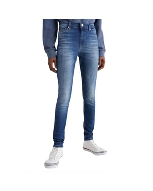 Tommy Hilfiger Dames/Dames Leren Badge Skinny Jeans (Marineblauw)