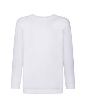 Fruit of the Loom Klassiek Effen Sweatshirt voor Kinderen/Kinderen (Wit)