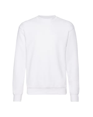 Fruit of the Loom Heren Klassiek Ingelegd Sweatshirt (Wit)