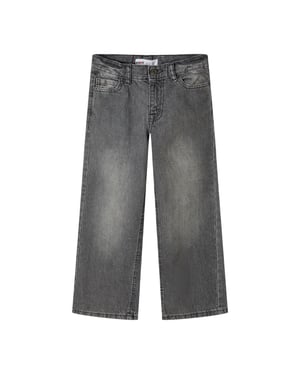Minoti Effen jongens Denim Baggy Jeans (Grijs)