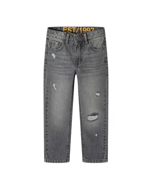 Minoti Jongens Rip & Repair Denim Jeans (Grijs)